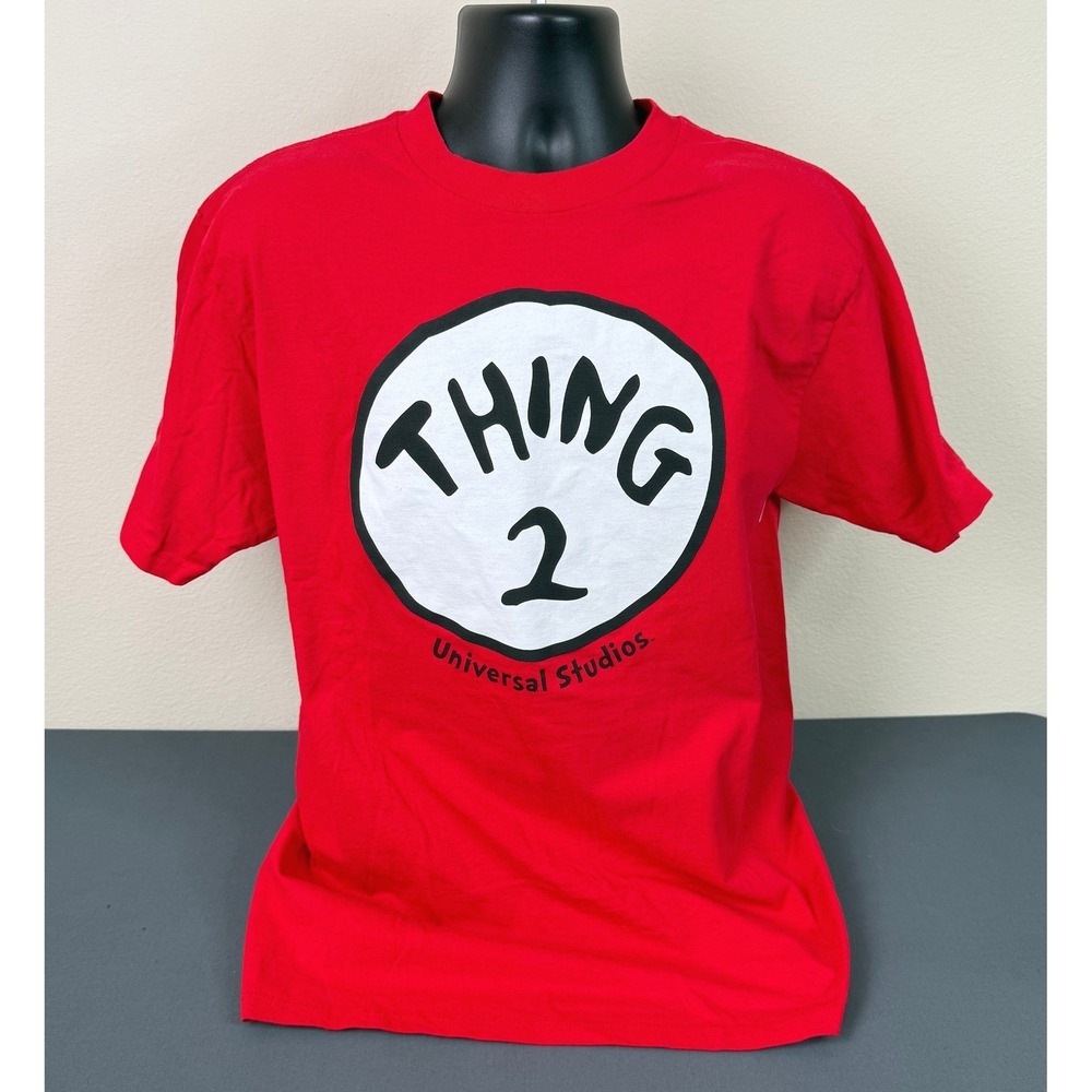 Universal Studios Men's Thing 2 Graphic Crew Neck Cotton T-Shirt Red Size Large